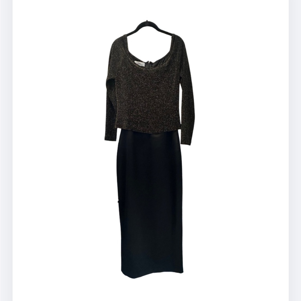 LIKE NEW vintage Patra Elegant Black Evening Dress
